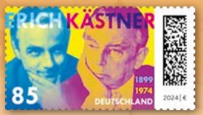 Erich Kästner Briefmarke zum 125. Geburtstag